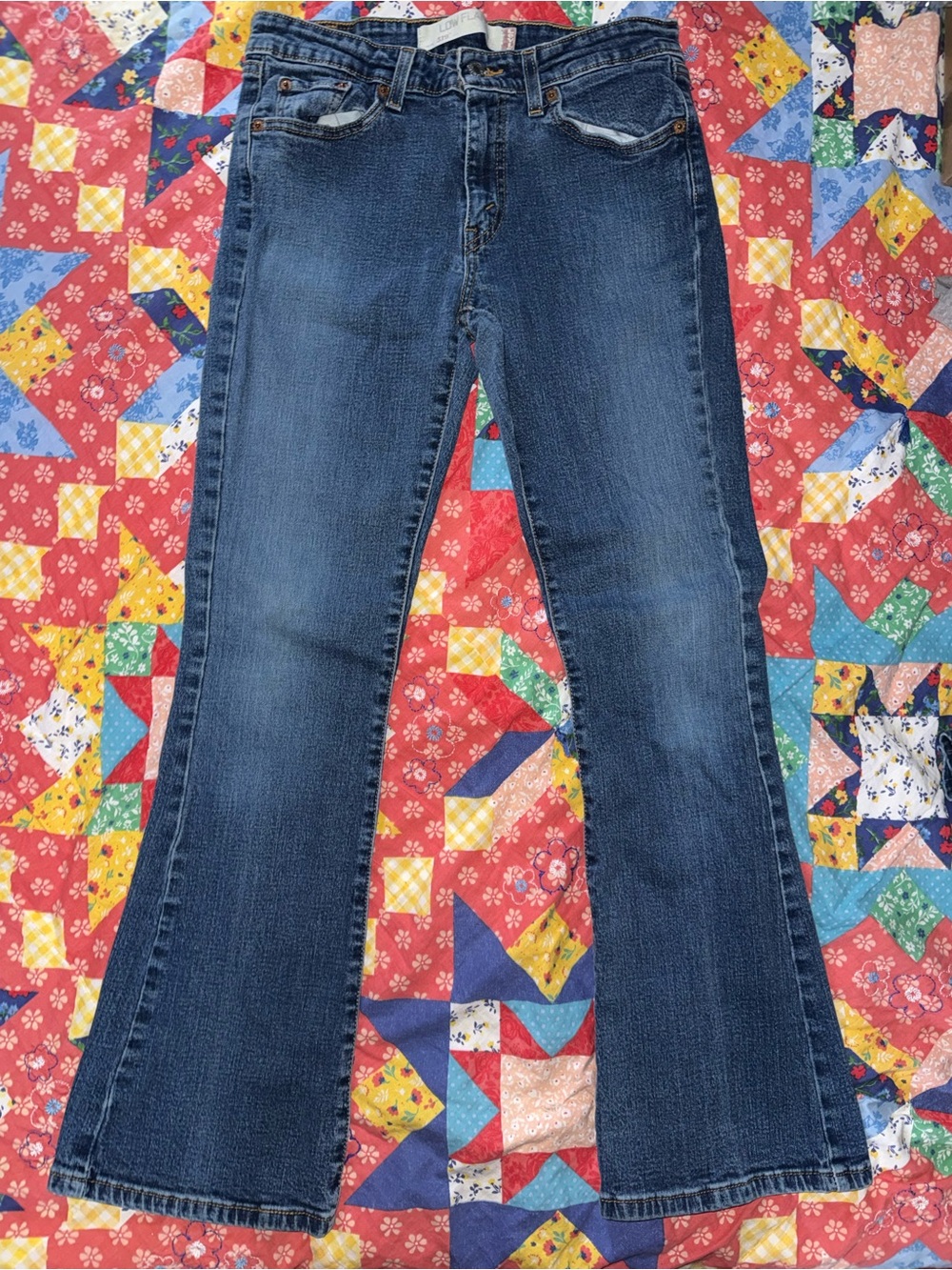 Vintage Levi's Dark Blue Low Rise Flare Jeans